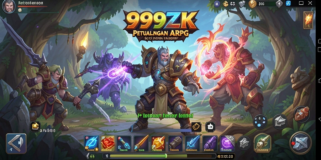 Tampilan gameplay dinamis dalam 999ZK dengan aksi yang mendebarkan.
