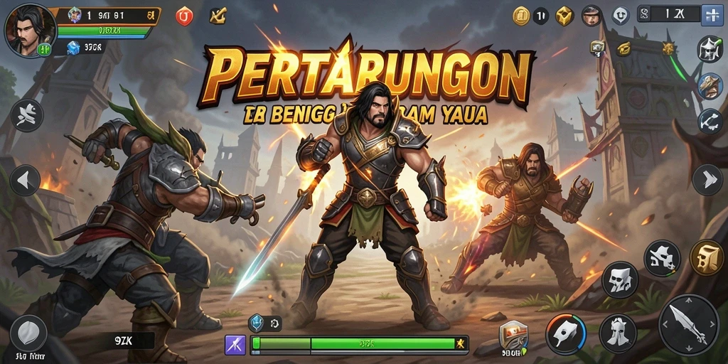 Tampilan aksi mendebarkan dari gameplay 9ZK di pertandingan Fighting.