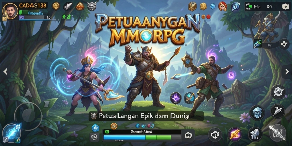 Tampilan gameplay CADAS138 menunjukkan aksi pertempuran yang epik dan grafis yang mempesona.