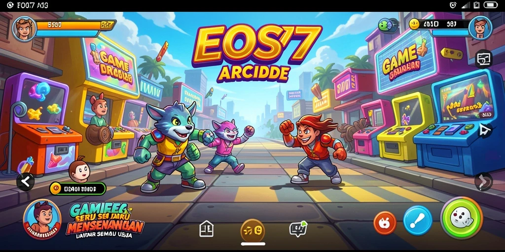 Screenshot gameplay EOS77 menampilkan aksi seru dalam permainan Arcade.