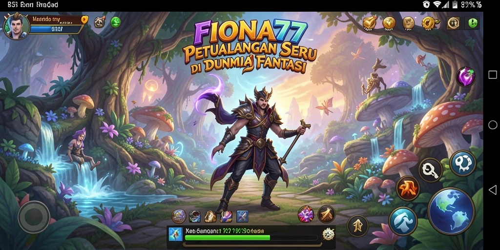 Screenshot gameplay menampilkan aksi seru dan eksplorasi dunia fantasi.