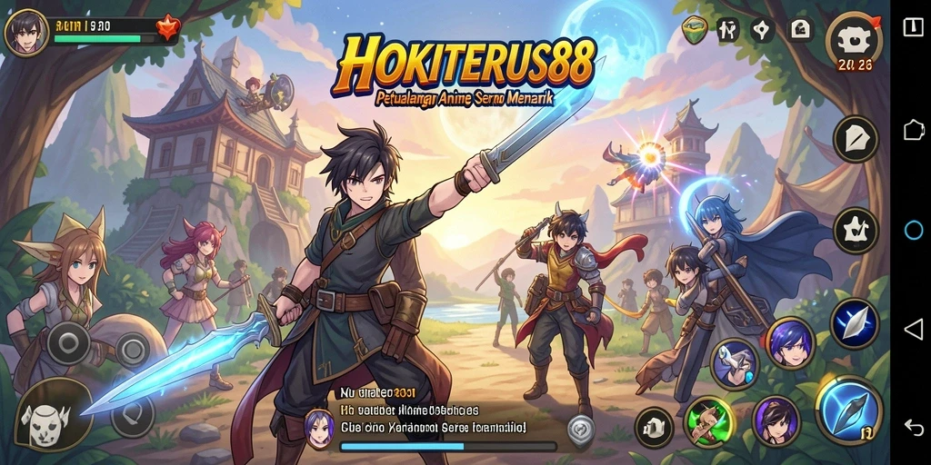 Screenshot HOKITERUS88 menampilkan karakter Anime dalam pertempuran yang seru.
