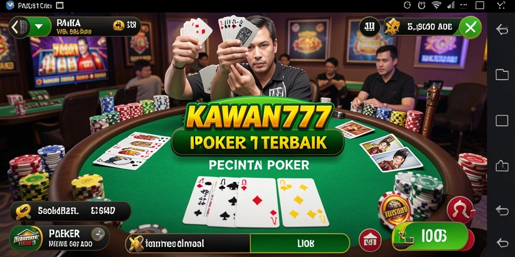 Tampilan menarik dari gameplay Poker di KAWAN777.